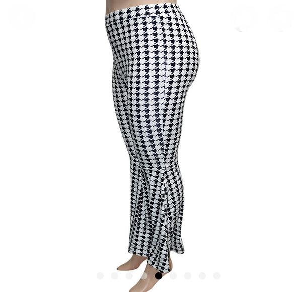 Women B&W Fashion Wide Leg Pants