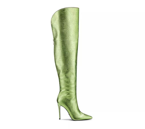 Women Fashion Over The Knee Zipper Boots