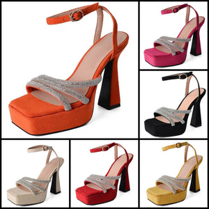 Women Open Toe Bling Straps Sandals