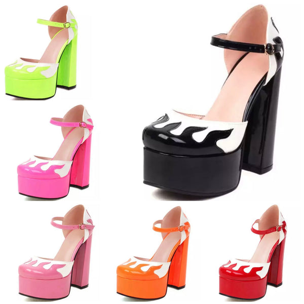 Women Platform Ankle Strap Fashion High Heel Shoes