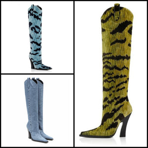 Women Fashion Knee High Western Boots
