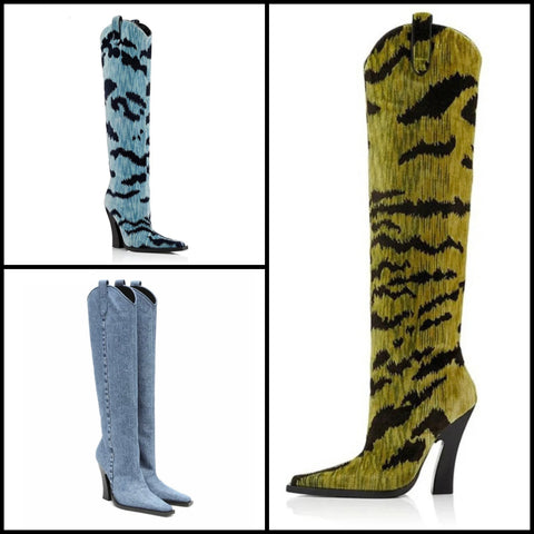 Women Fashion Knee High Western Boots