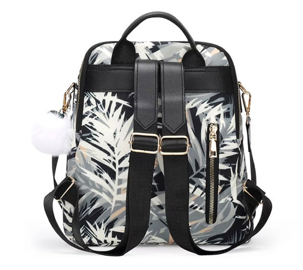 Women Fashion Printed Patchwork Backpack Purse