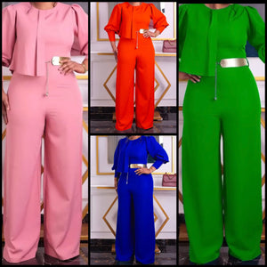 Women Solid Color Fashion Sexy Jumpsuit