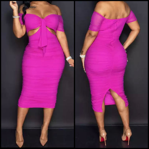 Women Sexy Off The Shoulder Cut Out Dress