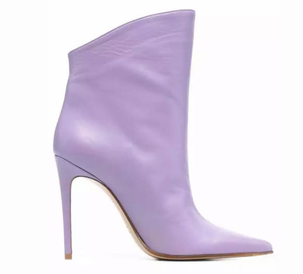 Women Pointed Toe High Heel Fashion Ankle Boots