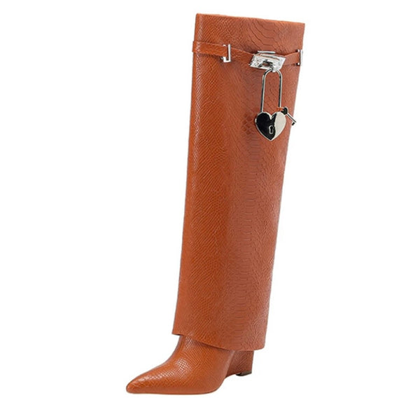 Women Platform Buckled Fashion Knee-High Boots