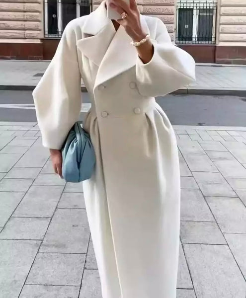 Women Fashion Button Up Trench Jacket