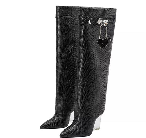 Women Platform Buckled Fashion Knee-High Boots