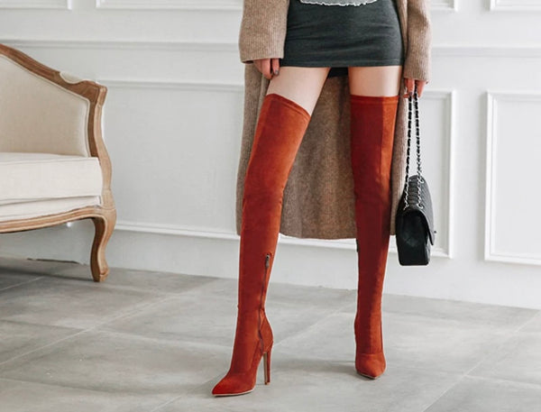 Women Over The Knee Pointed Toe Fashion Boots