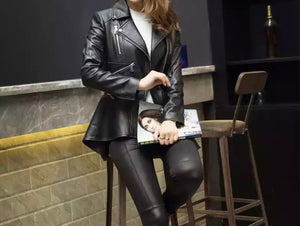 Women Faux Leather Fashion Jacket